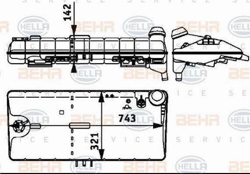 HELLA 8MA 376 705-384 - Nestesäiliö, jäähdytysneste inparts.fi