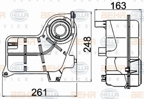 HELLA 8MA 376 702-494 - Nestesäiliö, jäähdytysneste inparts.fi