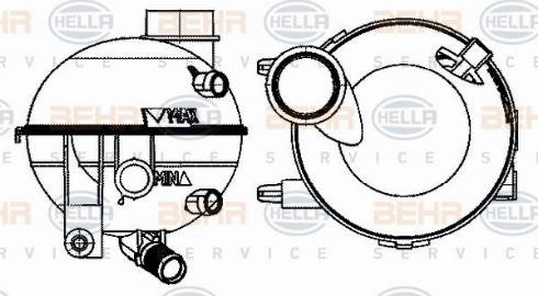 HELLA 8MA 376 702-414 - Nestesäiliö, jäähdytysneste inparts.fi