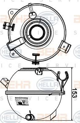 HELLA 8MA 376 702-434 - Nestesäiliö, jäähdytysneste inparts.fi