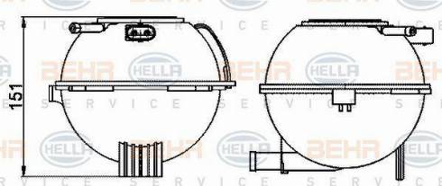 HELLA 8MA 376 702-474 - Nestesäiliö, jäähdytysneste inparts.fi