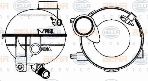 HELLA 8MA 376 702-364 - Nestesäiliö, jäähdytysneste inparts.fi