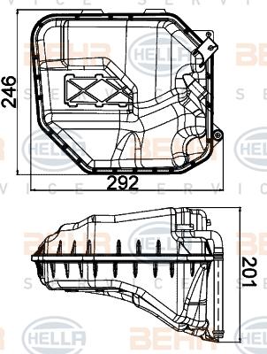 HELLA 8MA 376 702-314 - Nestesäiliö, jäähdytysneste inparts.fi