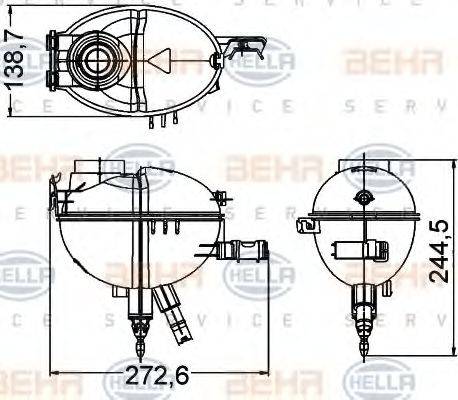 HELLA 8MA 376 789-771 - Nestesäiliö, jäähdytysneste inparts.fi