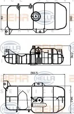 HELLA 8MA 376 731-001 - Nestesäiliö, jäähdytysneste inparts.fi