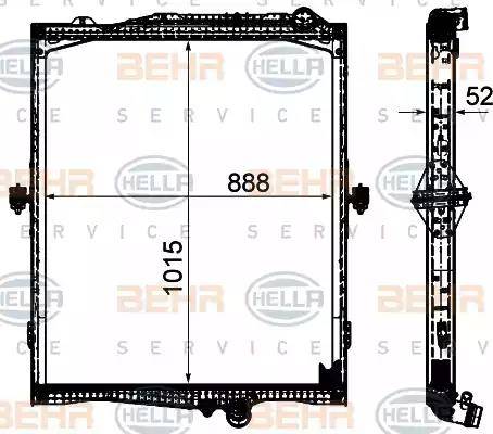 HELLA 8MK 376 906-321 - Jäähdytin,moottorin jäähdytys inparts.fi