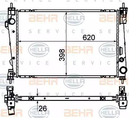 HELLA 8MK 376 900-034 - Jäähdytin,moottorin jäähdytys inparts.fi