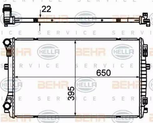 HELLA 8MK 376 901-374 - Jäähdytin,moottorin jäähdytys inparts.fi