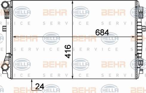 HELLA 8MK 376 901-375 - Jäähdytin,moottorin jäähdytys inparts.fi