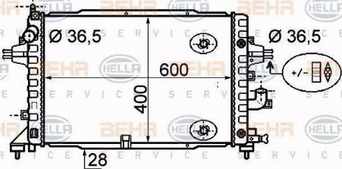 HELLA 8MK 376 790-044 - Jäähdytin,moottorin jäähdytys inparts.fi