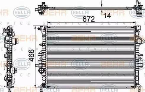 HELLA 8MK 376 745-594 - Jäähdytin,moottorin jäähdytys inparts.fi