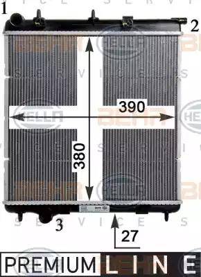 HELLA 8MK 376 754-471 - Jäähdytin,moottorin jäähdytys inparts.fi