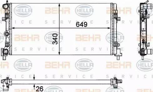 HELLA 8MK 376 754-284 - Jäähdytin,moottorin jäähdytys inparts.fi