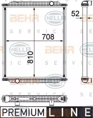 HELLA 8MK 376 755-441 - Jäähdytin,moottorin jäähdytys inparts.fi