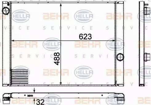 HELLA 8MK 376 755-591 - Jäähdytin,moottorin jäähdytys inparts.fi