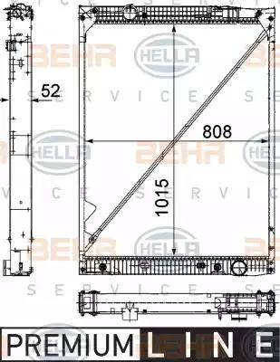 HELLA 8MK 376 756-151 - Jäähdytin,moottorin jäähdytys inparts.fi