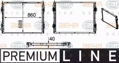 HELLA 8MK 376 756-171 - Jäähdytin,moottorin jäähdytys inparts.fi