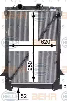 HELLA 8MK 376 751-754 - Jäähdytin,moottorin jäähdytys inparts.fi