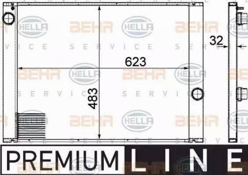 HELLA 8MK 376 753-591 - Jäähdytin,moottorin jäähdytys inparts.fi