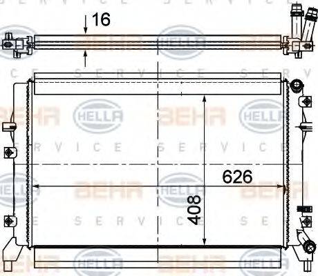 HELLA 8MK 376 764-624 - Jäähdytin,moottorin jäähdytys inparts.fi