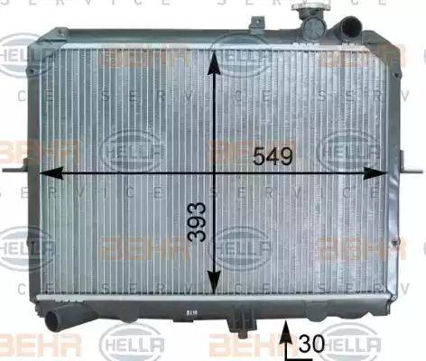 HELLA 8MK 376 763-641 - Jäähdytin,moottorin jäähdytys inparts.fi