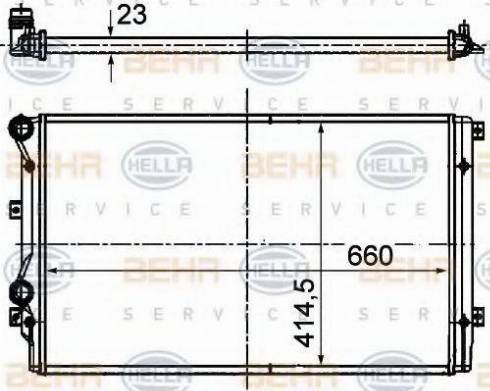 HELLA 8MK 376 763-021 - Jäähdytin,moottorin jäähdytys inparts.fi