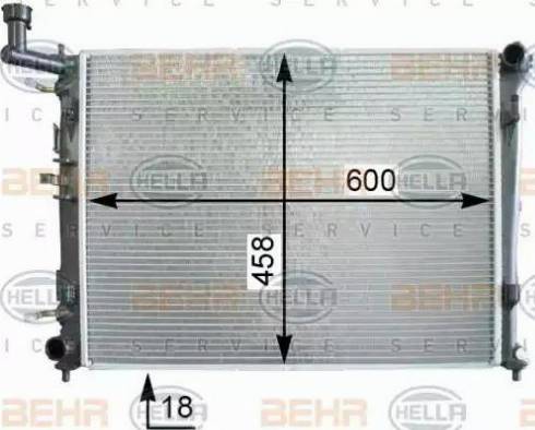 HELLA 8MK 376 763-714 - Jäähdytin,moottorin jäähdytys inparts.fi