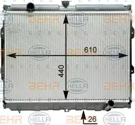 HELLA 8MK 376 762-261 - Jäähdytin,moottorin jäähdytys inparts.fi