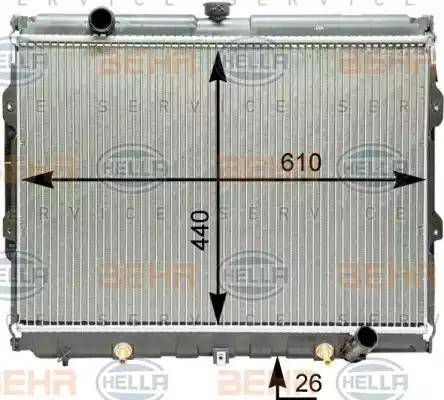 HELLA 8MK 376 762-271 - Jäähdytin,moottorin jäähdytys inparts.fi