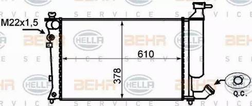 HELLA 8MK 376 767-021 - Jäähdytin,moottorin jäähdytys inparts.fi