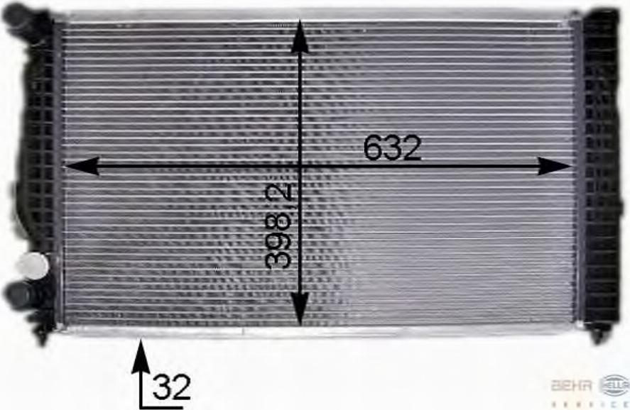 HELLA 8MK 376 704-921 - Jäähdytin,moottorin jäähdytys inparts.fi