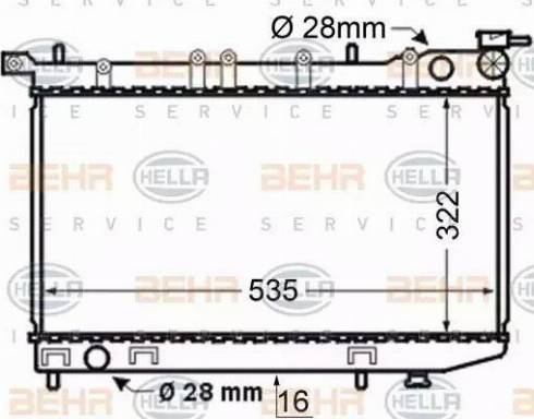 HELLA 8MK 376 704-691 - Jäähdytin,moottorin jäähdytys inparts.fi