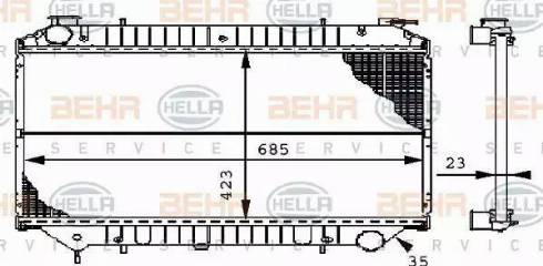 HELLA 8MK 376 706-421 - Jäähdytin,moottorin jäähdytys inparts.fi