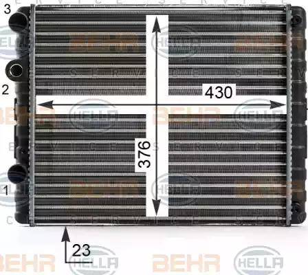 HELLA 8MK 376 700-694 - Jäähdytin,moottorin jäähdytys inparts.fi