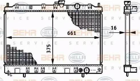 HELLA 8MK 376 708-641 - Jäähdytin,moottorin jäähdytys inparts.fi