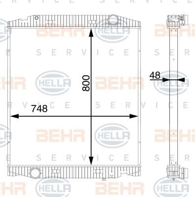 HELLA 8MK 376 702-874 - Jäähdytin,moottorin jäähdytys inparts.fi