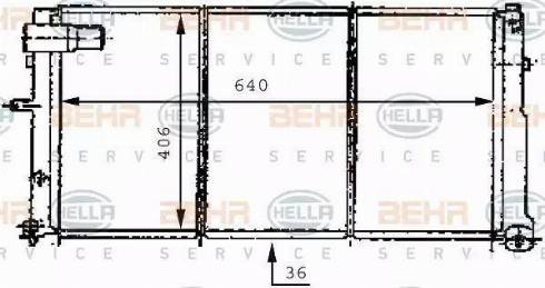 HELLA 8MK 376 707-211 - Jäähdytin,moottorin jäähdytys inparts.fi