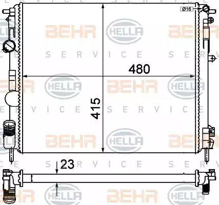 HELLA 8MK 376 719-691 - Jäähdytin,moottorin jäähdytys inparts.fi