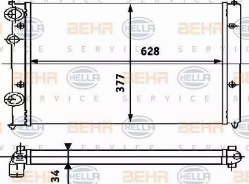 HELLA 8MK 376 714-444 - Jäähdytin,moottorin jäähdytys inparts.fi