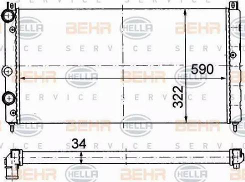 HELLA 8MK 376 714-591 - Jäähdytin,moottorin jäähdytys inparts.fi