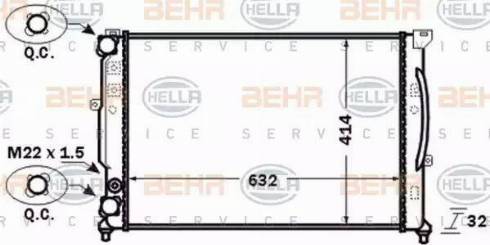 HELLA 8MK 376 714-611 - Jäähdytin,moottorin jäähdytys inparts.fi