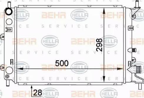 HELLA 8MK 376 714-171 - Jäähdytin,moottorin jäähdytys inparts.fi