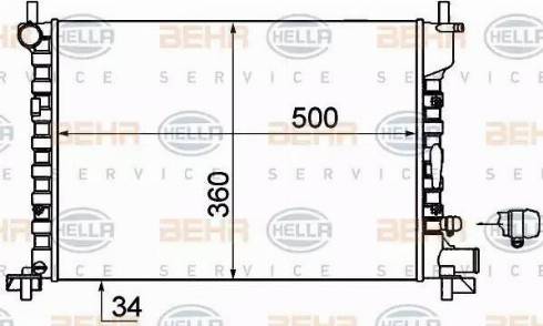 HELLA 8MK 376 714-244 - Jäähdytin,moottorin jäähdytys inparts.fi