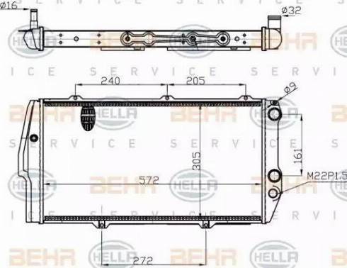 HELLA 8MK 376 714-701 - Jäähdytin,moottorin jäähdytys inparts.fi