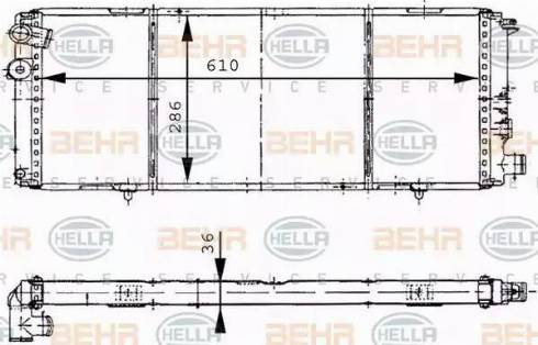 HELLA 8MK 376 715-351 - Jäähdytin,moottorin jäähdytys inparts.fi