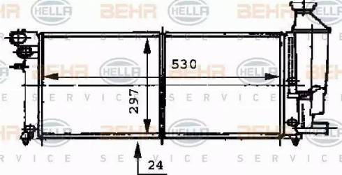 HELLA 8MK 376 716-471 - Jäähdytin,moottorin jäähdytys inparts.fi