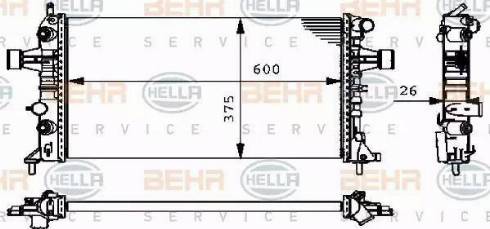 HELLA 8MK 376 710-324 - Jäähdytin,moottorin jäähdytys inparts.fi