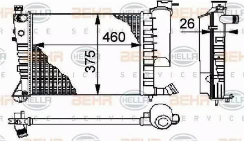 HELLA 8MK 376 710-251 - Jäähdytin,moottorin jäähdytys inparts.fi