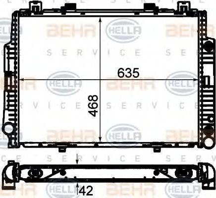 HELLA 8MK 376 711-514 - Jäähdytin,moottorin jäähdytys inparts.fi