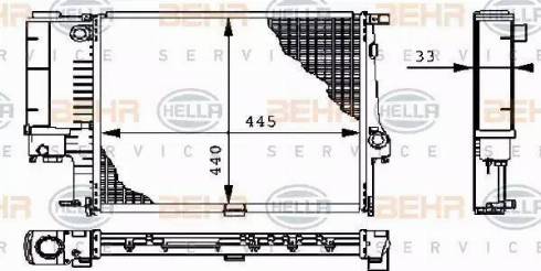 HELLA 8MK 376 711-084 - Jäähdytin,moottorin jäähdytys inparts.fi